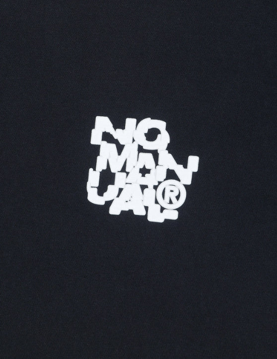 NOMANUAL(ノーマニュアル) CRACKED T-SHIRT - BLACK