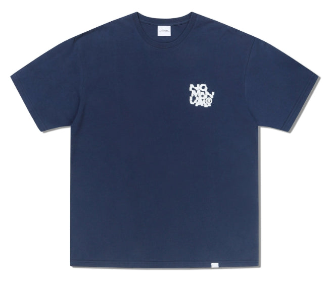 NOMANUAL(ノーマニュアル) CRACKED T-SHIRT - DARK NAVY