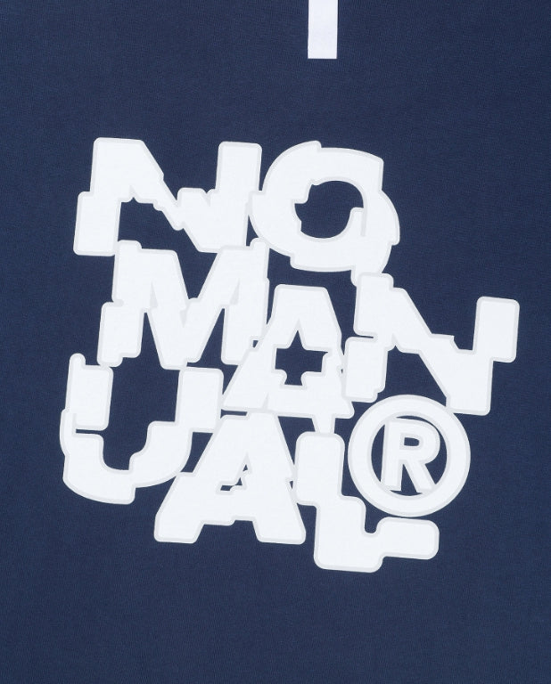 NOMANUAL(ノーマニュアル) CRACKED T-SHIRT - DARK NAVY