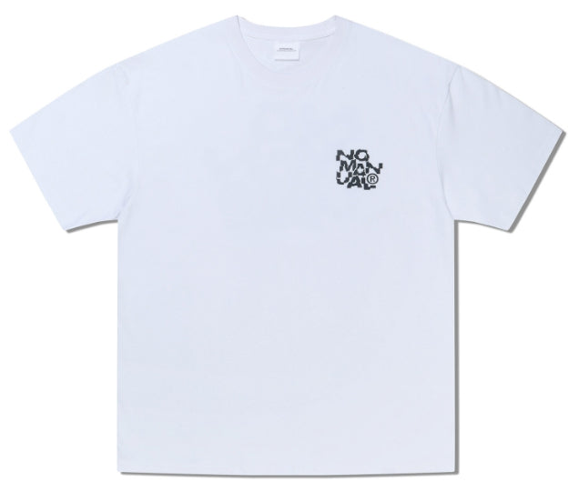 NOMANUAL(ノーマニュアル) CRACKED T-SHIRT - WHITE