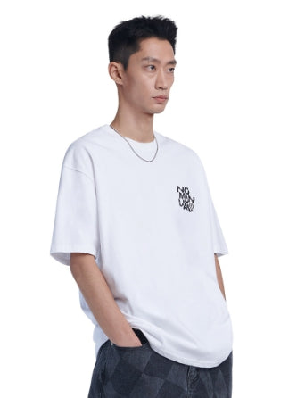 NOMANUAL(ノーマニュアル) CRACKED T-SHIRT - WHITE
