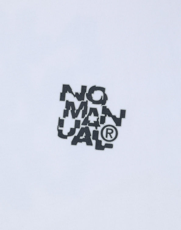 NOMANUAL(ノーマニュアル) CRACKED T-SHIRT - WHITE