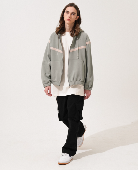 EZKATON (エズカートン) Classy hooded zip up 4 types LMHD6607