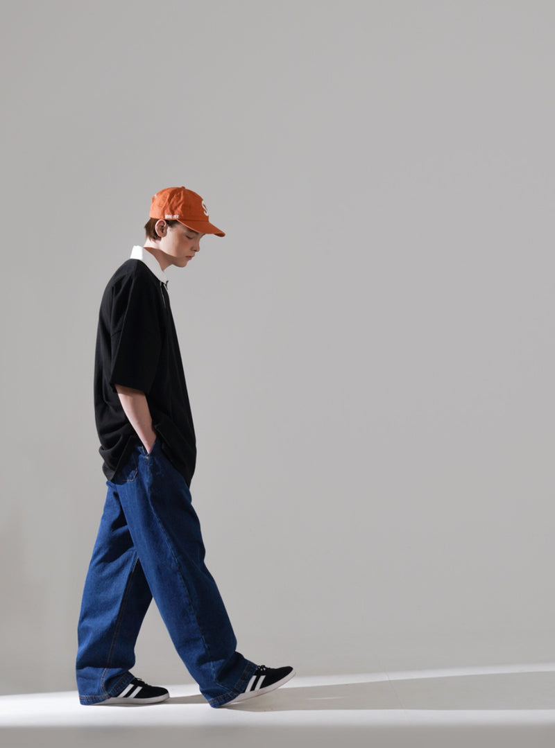 パーステップ(PERSTEP) GATHER WIDE DENIM PANTS 1COLOR BJLP4490