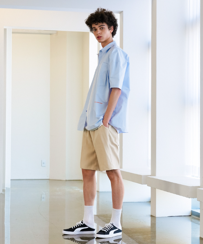 EZKATON (エズカートン) Soft Basic Short Pants Light Beige SHSP6599