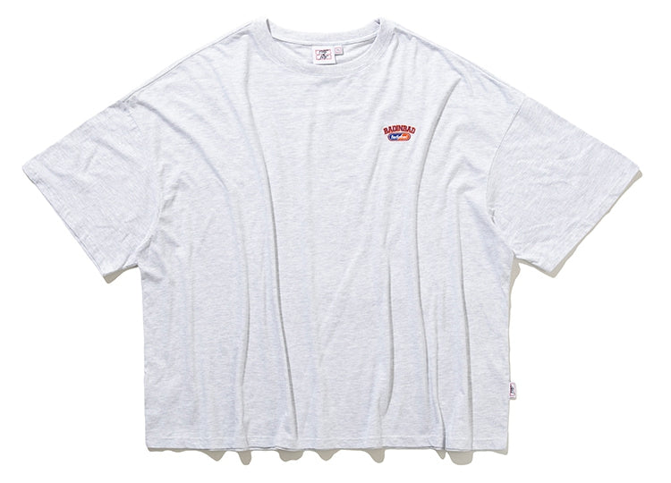 ベドインベド(BADINBAD) LAYER LOGO TEE_LIGHT GREY