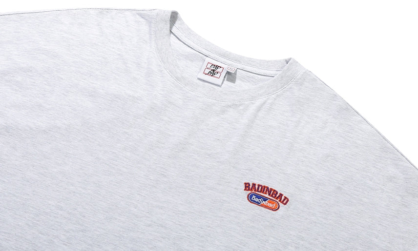 ベドインベド(BADINBAD) LAYER LOGO TEE_LIGHT GREY
