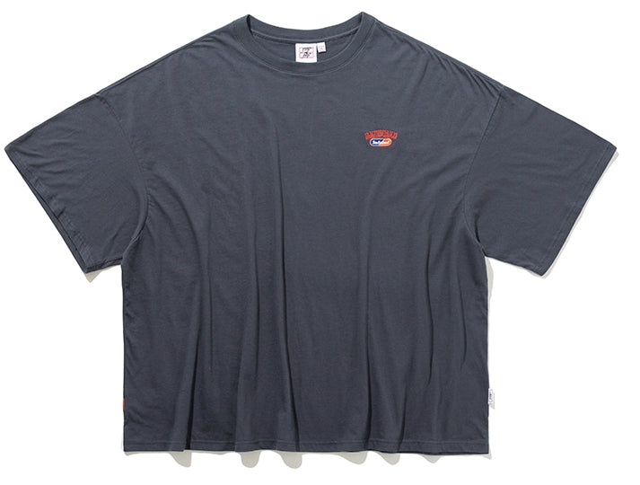 ベドインベド(BADINBAD) LAYER LOGO TEE_CHARCOAL