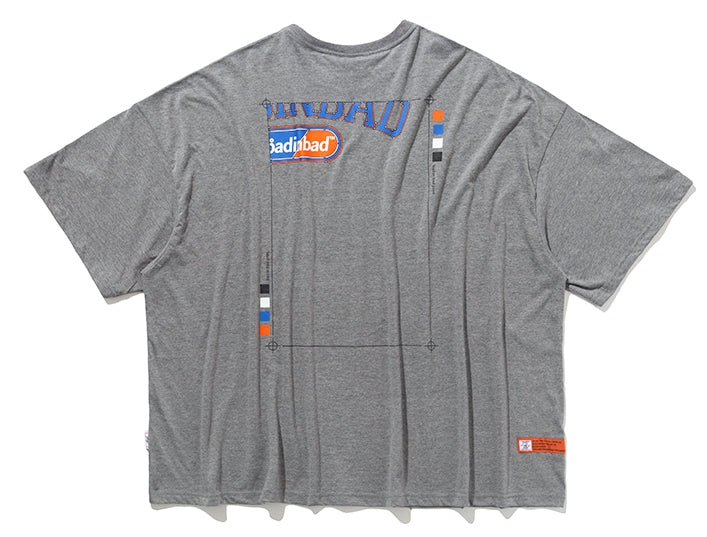 ベドインベド(BADINBAD) LAYER LOGO TEE_GREY
