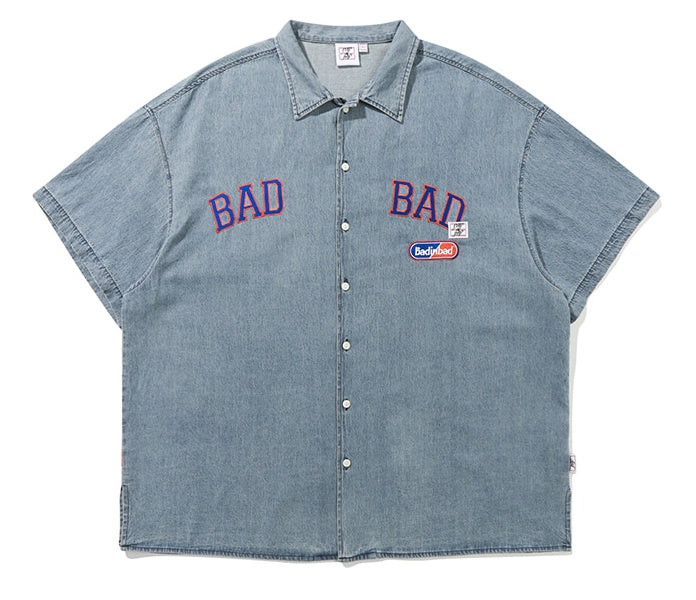 ベドインベド(BADINBAD) OG LOGO DENIM SHIRT_SKY BLUE