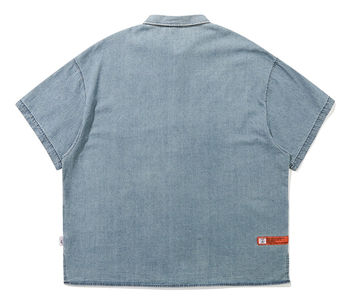 ベドインベド(BADINBAD) OG LOGO DENIM SHIRT_SKY BLUE