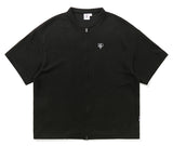 ベドインベド(BADINBAD) KNIT ZIP UP TEE_BLACK