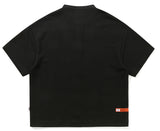 ベドインベド(BADINBAD) KNIT ZIP UP TEE_BLACK