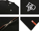 ベドインベド(BADINBAD) KNIT ZIP UP TEE_BLACK