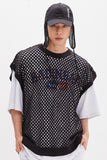 ベドインベド(BADINBAD) KNIT NETTING VEST_BLACK