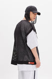 ベドインベド(BADINBAD) KNIT NETTING VEST_BLACK