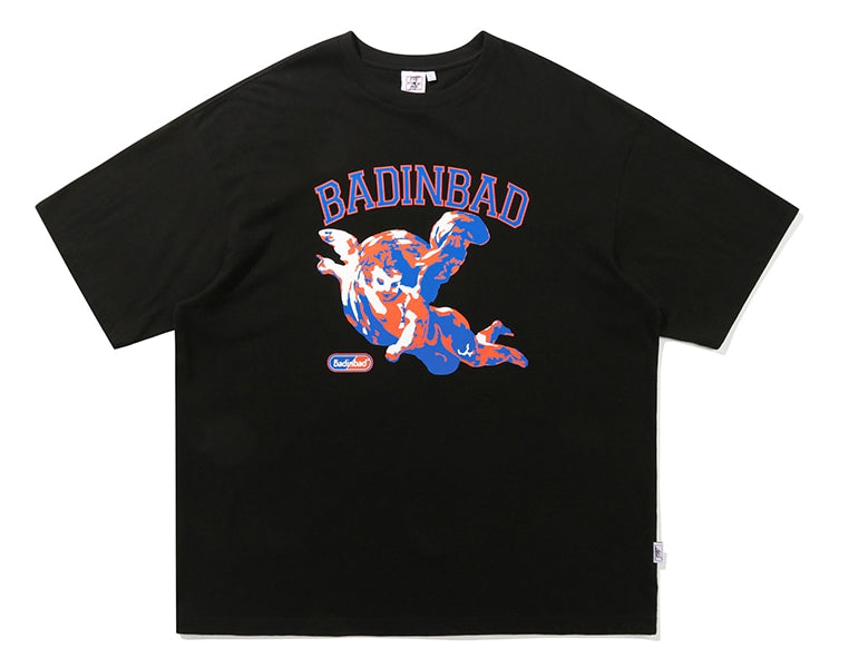 ベドインベド(BADINBAD) CUPID PAINTING TEE_BLACK