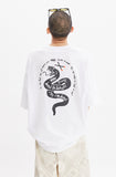 ベドインベド(BADINBAD) PRANK SNAKE LOGO TEE_WHITE
