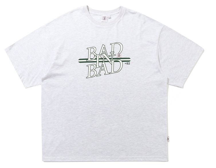 ベドインベド(BADINBAD) NEO LOGO TEE_LIGHT GREY