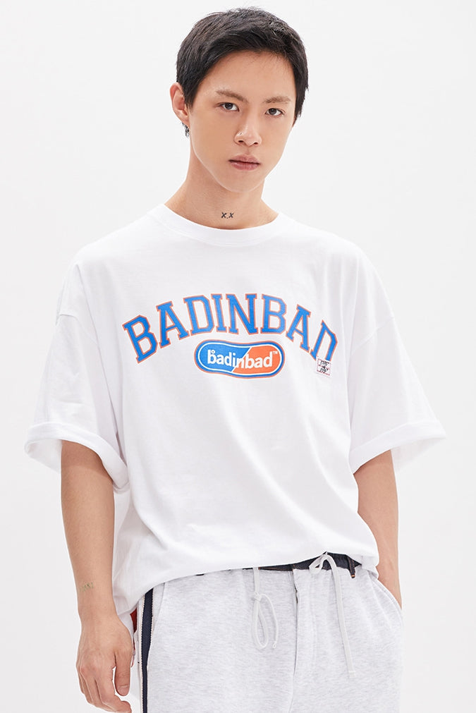 ベドインベド(BADINBAD) ESSENTIAL ARCH LOGO TEE_WHITE