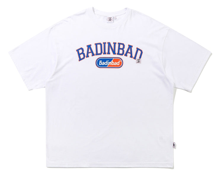 ベドインベド(BADINBAD) ESSENTIAL ARCH LOGO TEE_WHITE