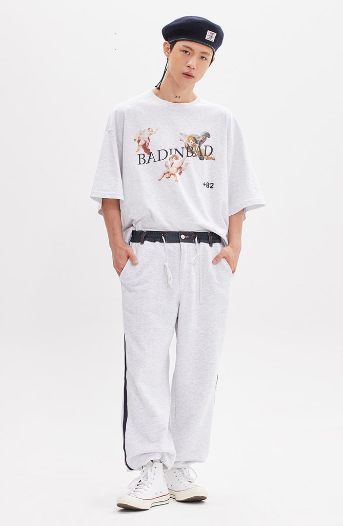 ベドインベド(BADINBAD) DAVID ANGEL TEE_LIGHT GREY