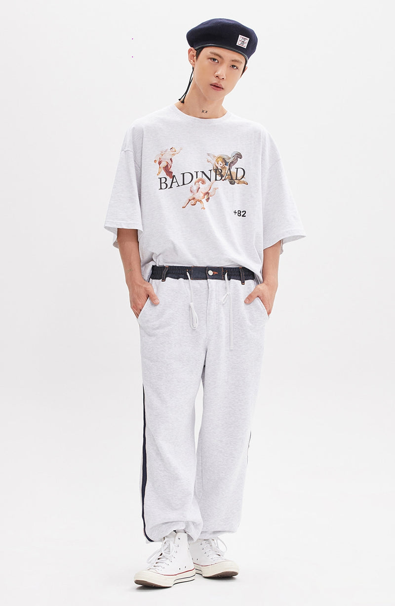 ベドインベド(BADINBAD) DAVID ANGEL TEE_LIGHT GREY