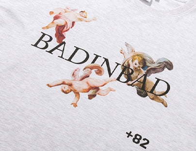 ベドインベド(BADINBAD) DAVID ANGEL TEE_LIGHT GREY
