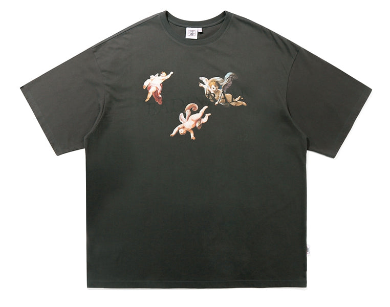 ベドインベド(BADINBAD) DAVID ANGEL TEE_CHARCOAL