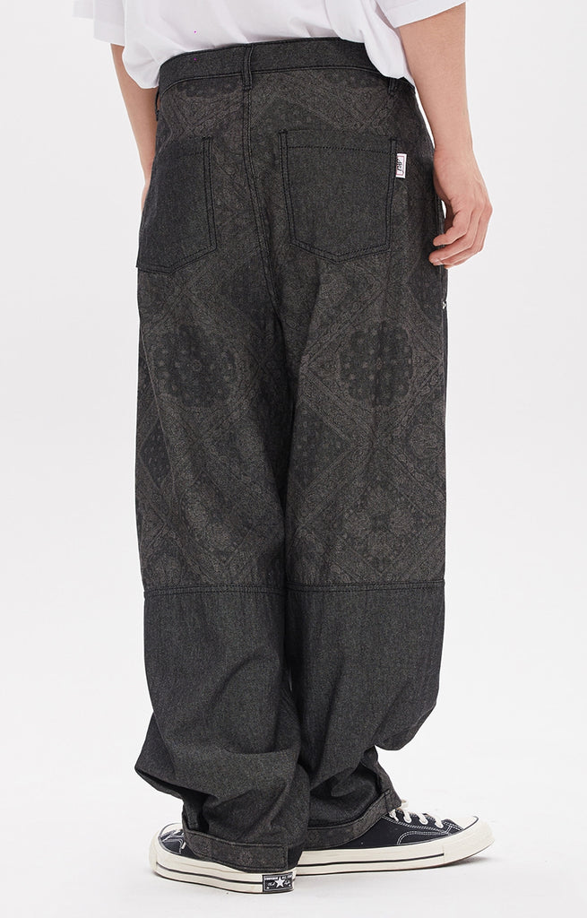 ベドインベド(BADINBAD) PAISLEY POCKET PANTS_BLACK