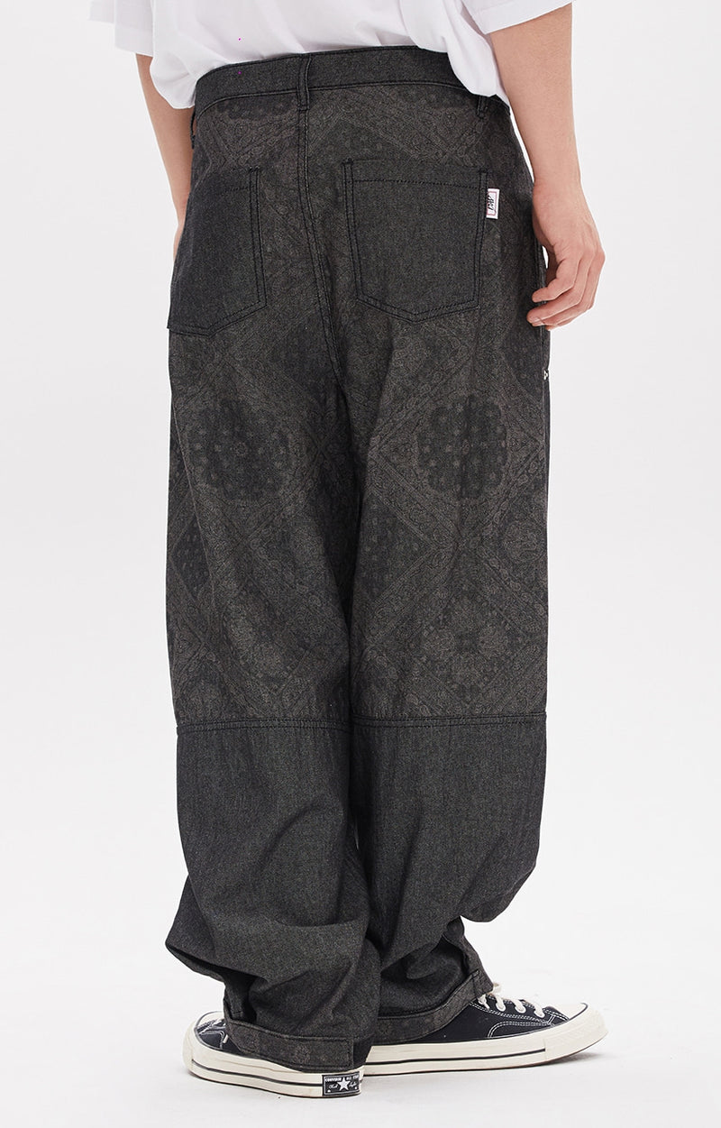 ベドインベド(BADINBAD) PAISLEY POCKET PANTS_BLACK