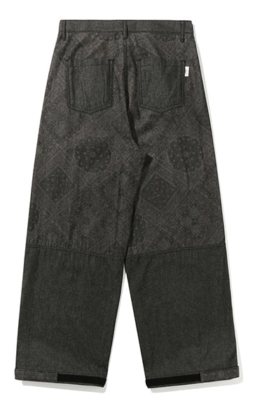 ベドインベド(BADINBAD) PAISLEY POCKET PANTS_BLACK