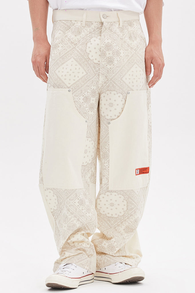 ベドインベド(BADINBAD) PAISLEY POCKET PANTS_OATMEAL