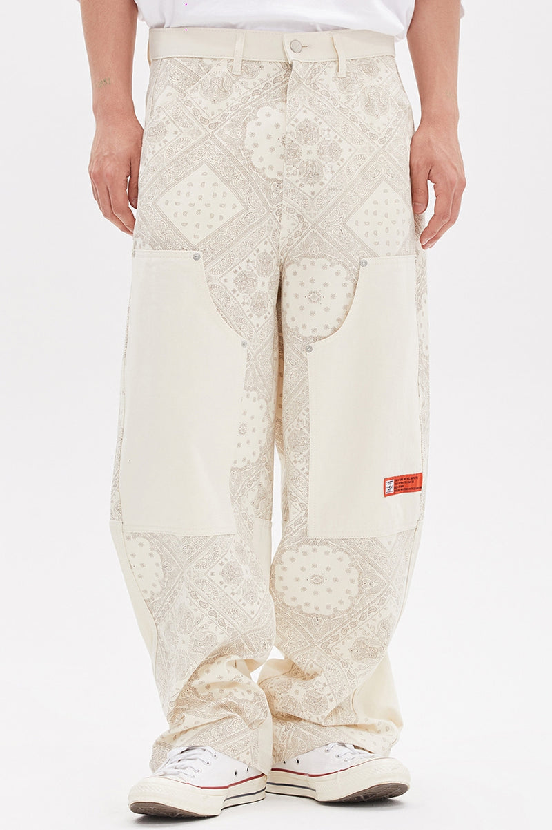 ベドインベド(BADINBAD) PAISLEY POCKET PANTS_OATMEAL