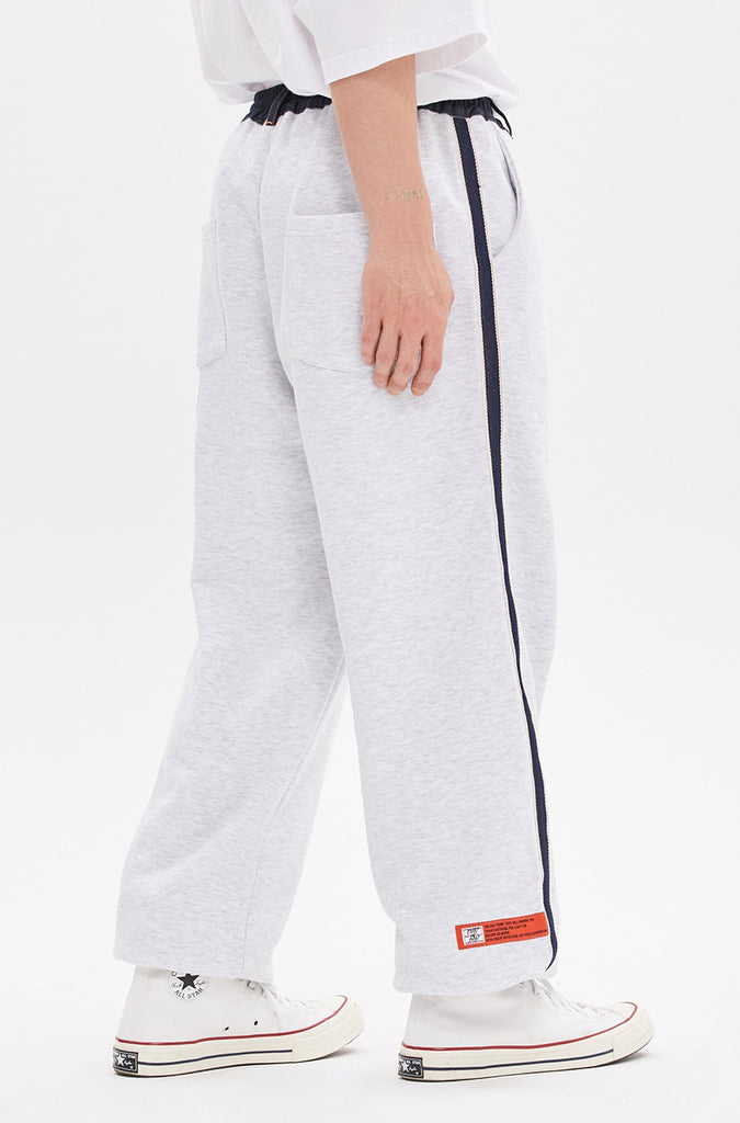 ベドインベド(BADINBAD) SIDE LINE PANTS_LIGHT GREY