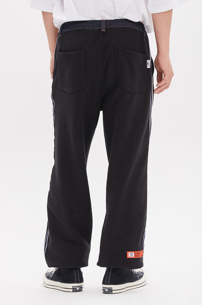 ベドインベド(BADINBAD) SIDE LINE PANTS_BLACK