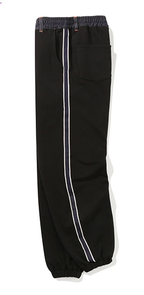 ベドインベド(BADINBAD) SIDE LINE PANTS_BLACK