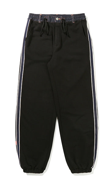 ベドインベド(BADINBAD) SIDE LINE PANTS_BLACK