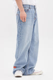ベドインベド(BADINBAD) BEHIND LOGO DENIM PANTS_BLUE