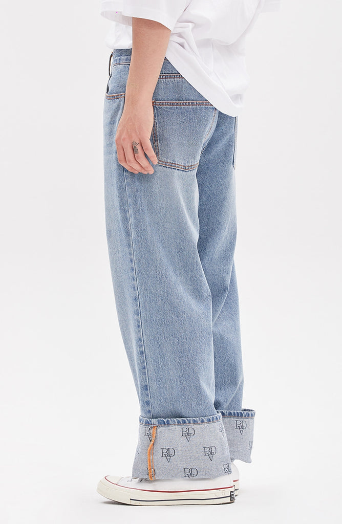 ベドインベド(BADINBAD) BEHIND LOGO DENIM PANTS_BLUE