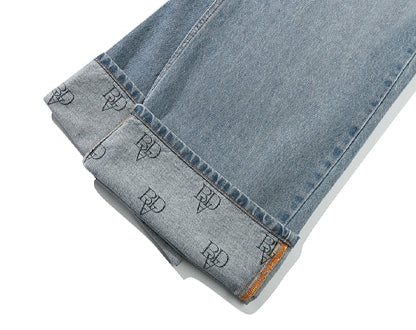 ベドインベド(BADINBAD) BEHIND LOGO DENIM PANTS_BLUE