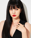 BLACKPURPLE (ブラックパープル) Snow Crystal One Point Earrings - Silver