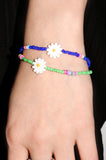 BLACKPURPLE (ブラックパープル) Noted flower Bracelet