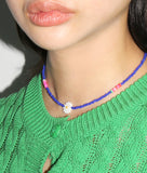 BLACKPURPLE (ブラックパープル) Noted flower Necklace