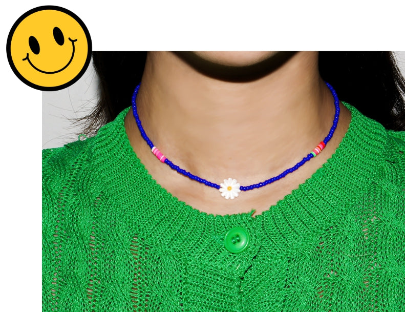 BLACKPURPLE (ブラックパープル) Noted flower Necklace