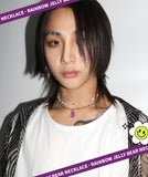 BLACKPURPLE (ブラックパープル) Rainbow Jelly Bear Necklace