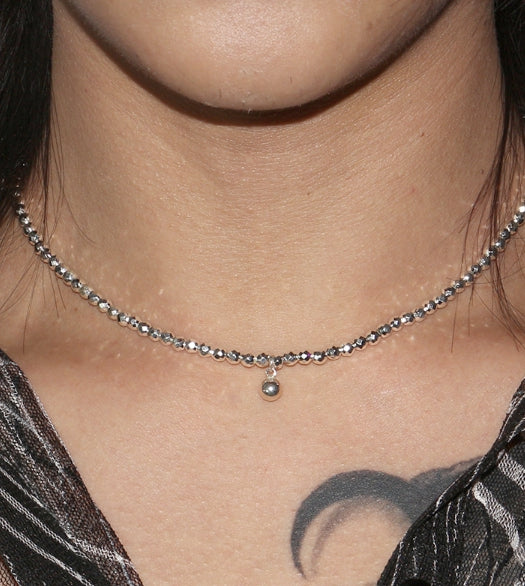 BLACKPURPLE (ブラックパープル) Silver Ball Pendant Necklace