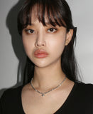 BLACKPURPLE (ブラックパープル) Silver Ball Pendant Necklace