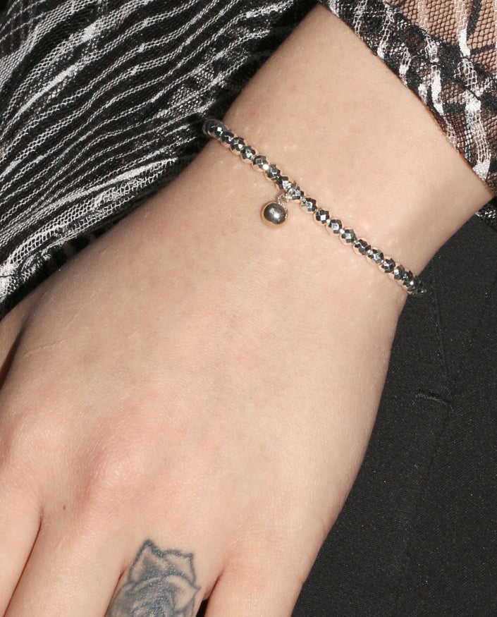 BLACKPURPLE (ブラックパープル) Silver Ball Pendant Bracelet