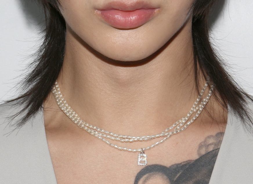 BLACKPURPLE (ブラックパープル) Petit B Pearl Layered Necklace